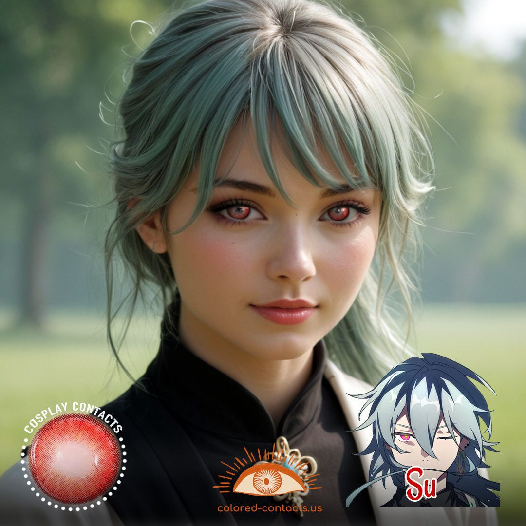 Honkai Impact 3rd: Su Cosplay Red Contact Lenses - image 1