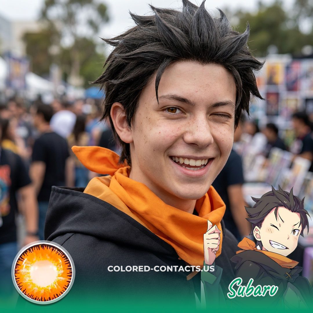 Re:Zero: Natsuki Subaru Cosplay Brown Contact Lenses - image 1