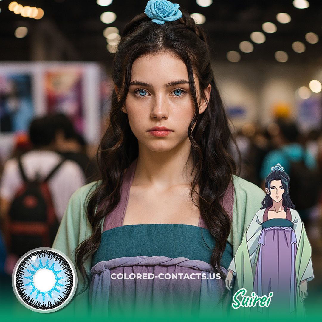 Suirei Cosplay Contact Lenses - Blue Noble Elegance Contacts - image 1