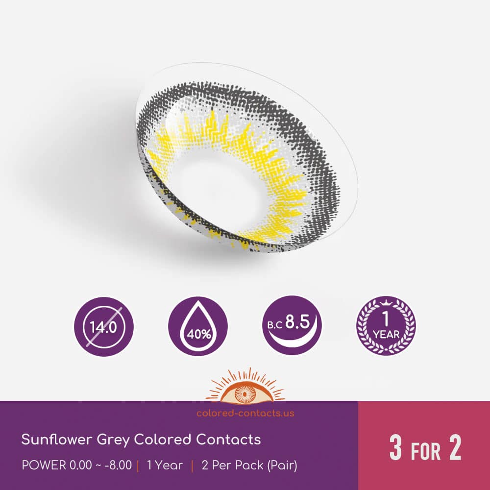 Sunflower Grey Colored Contacts - thumbnail 3