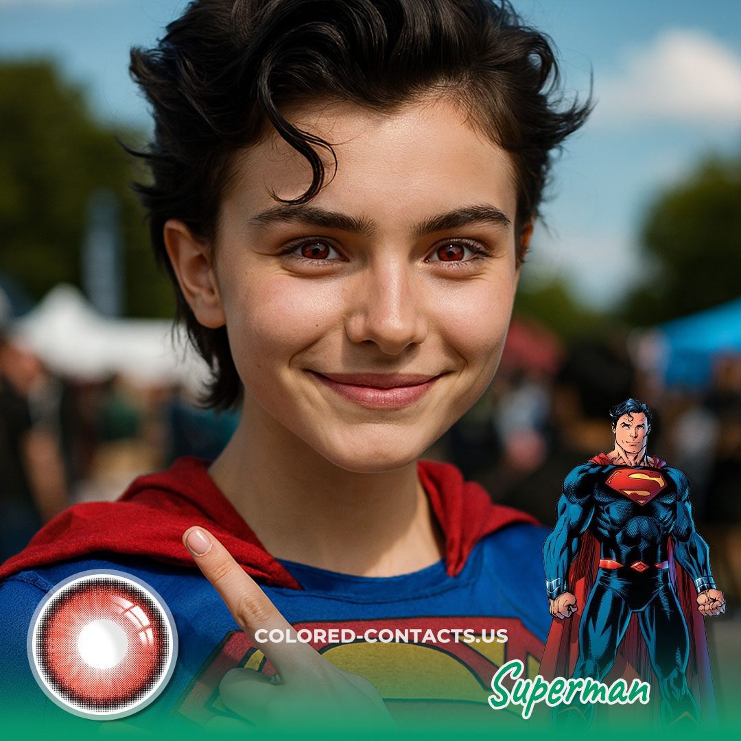 DC Superman Laser Eye Cosplay Contact Lenses - image 1