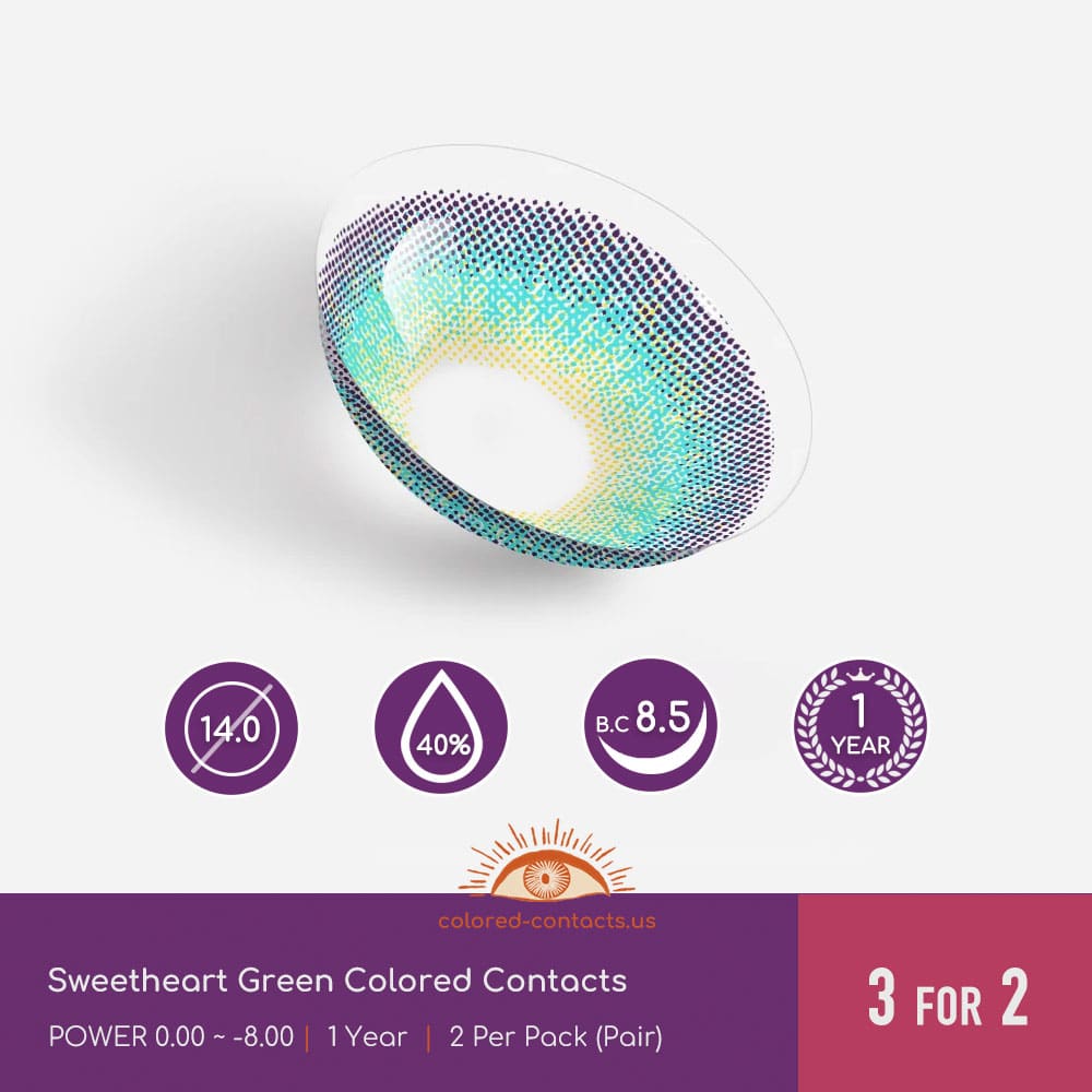 Sweetheart Green Colored Contacts - thumbnail 2