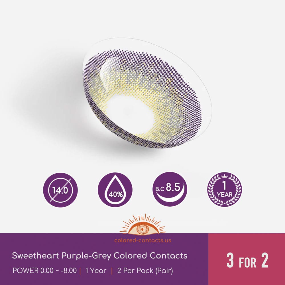Sweetheart Purple-Grey Colored Contacts - thumbnail 2