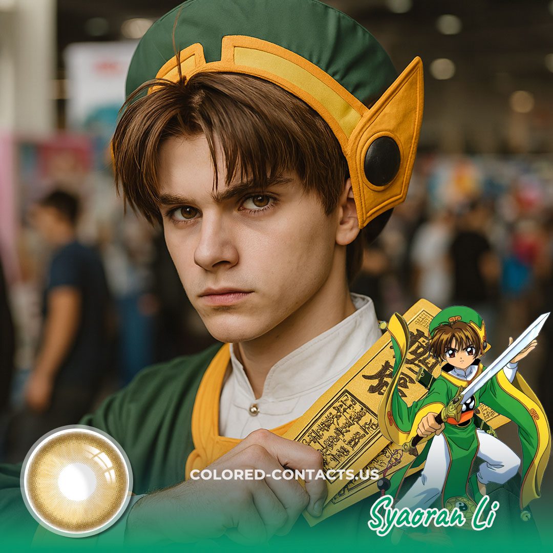 Syaoran Li Cosplay Contact Lenses - Brown Magic Contacts - image 1