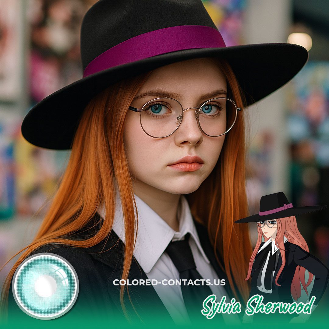 Sylvia Sherwood Cosplay Contact Lenses – Teal/Blue-Green - image 1