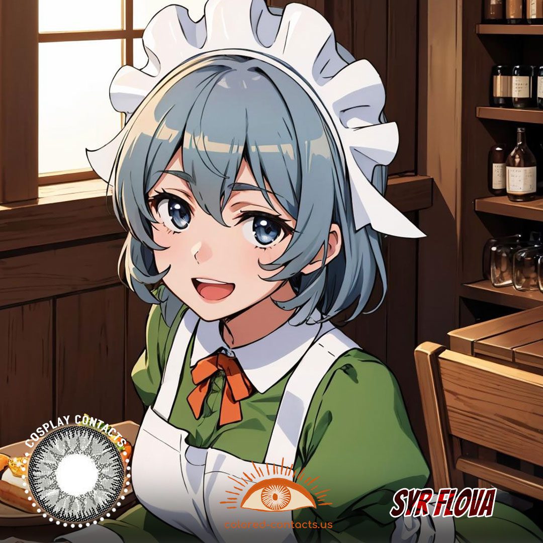 DanMachi: Syr Flova Cosplay Grey Contact Lenses - image 1