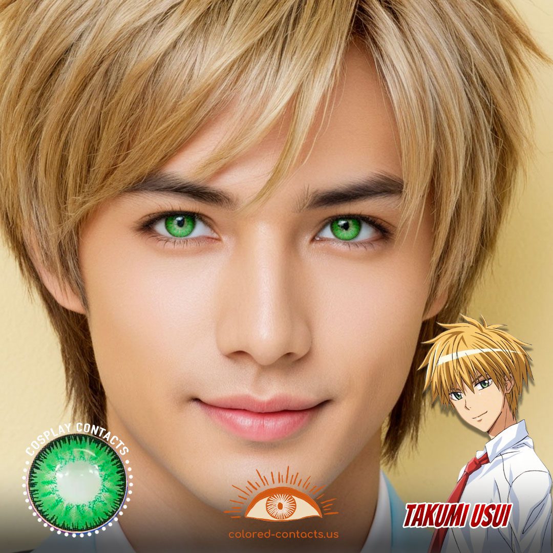 Kaichou Wa Maid-Sama!: Takumi Usui Cosplay Green Contact Lenses - image 1