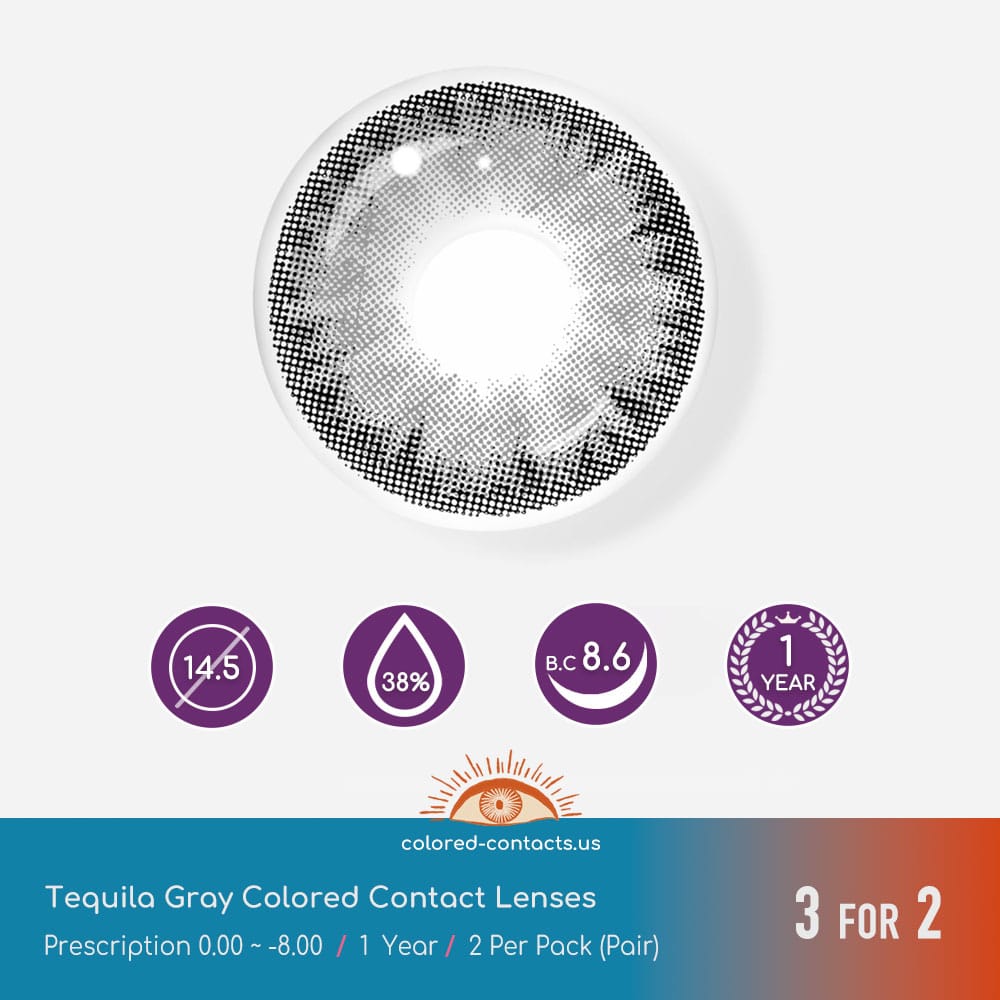 Tequila Gray Colored Contact Lenses - thumbnail 3