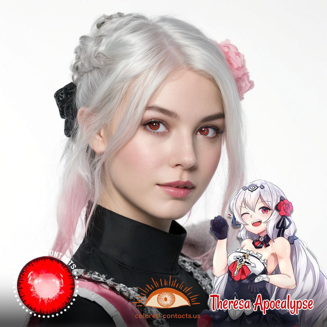 Houkai Gakuen 2 : Theresa Apocalypse Cosplay Red Contact Lenses - image 1