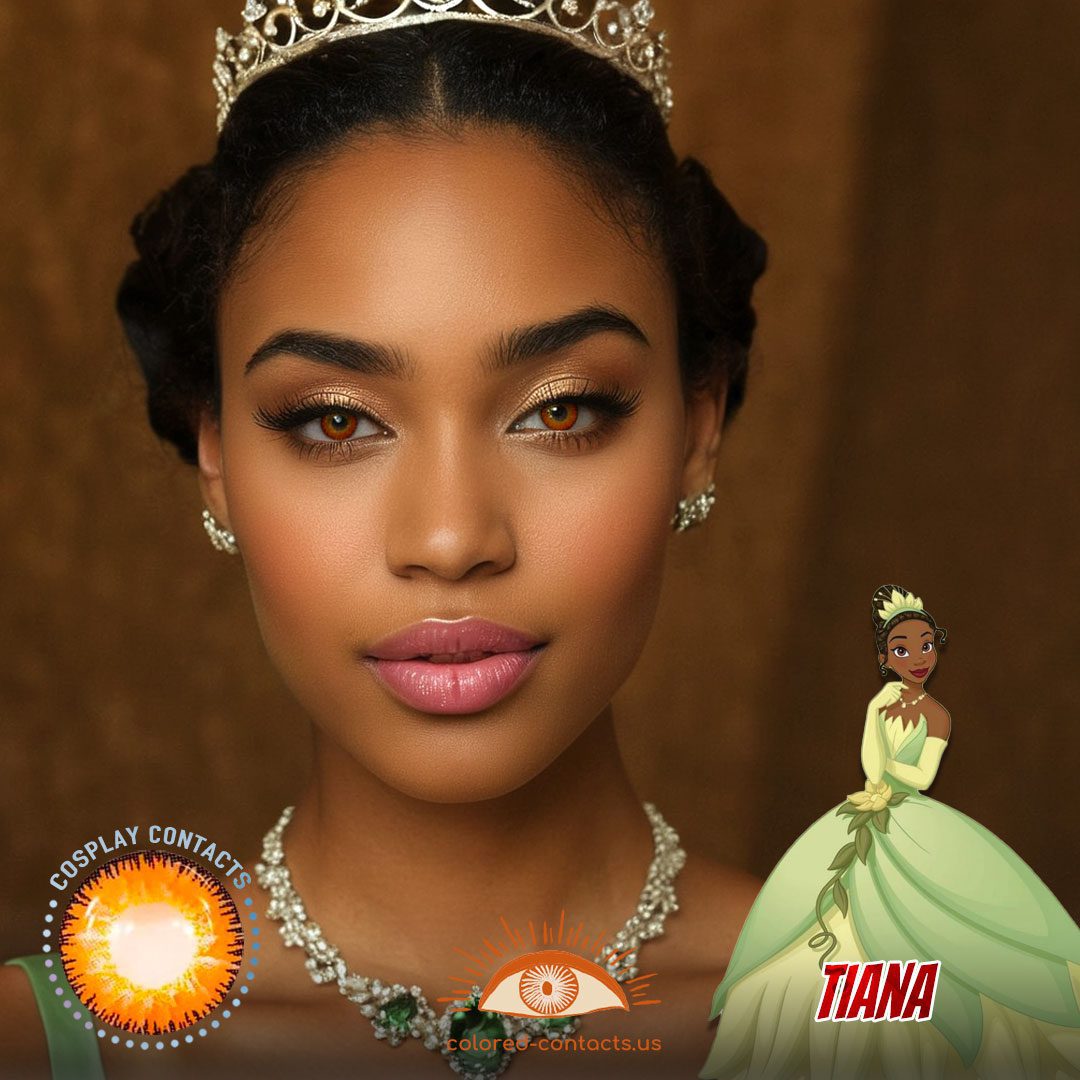 The Princess and the Frog: Tiana Cosplay Brown Contact Lenses - image 1