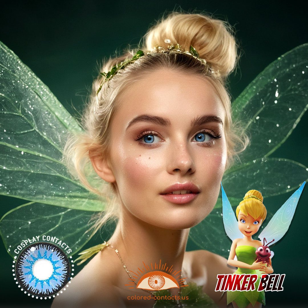 Peter Pan: Tinker Bell Cosplay Blue Contact Lenses - image 1