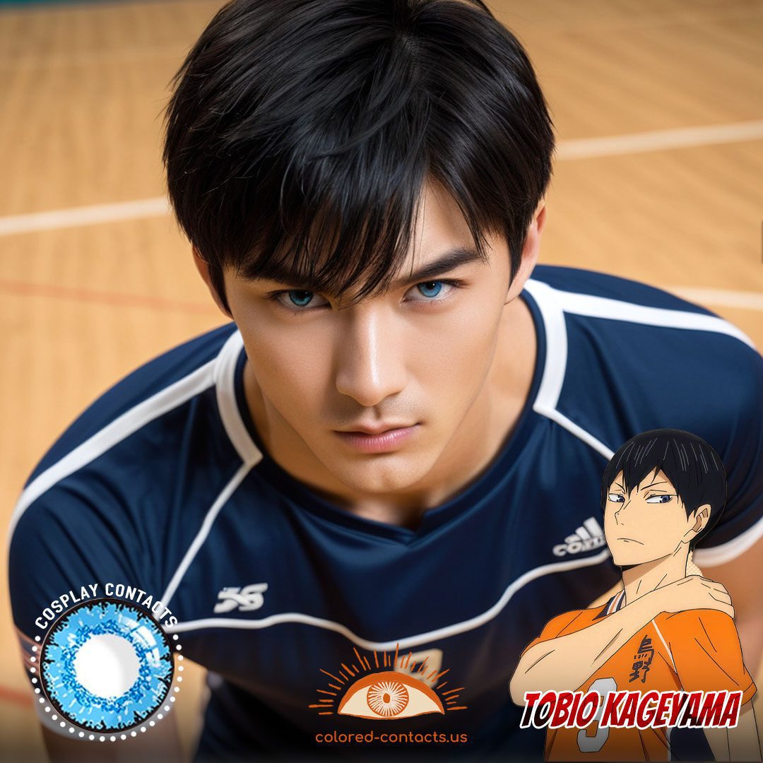Haikyū!! Tobio Kageyama Cosplay Blue Contact Lenses - image 1
