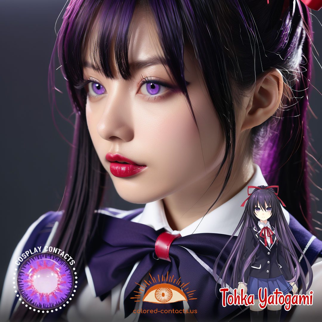 Date A Live: Tohka Yatogami Cosplay Contact Lenses - image 1
