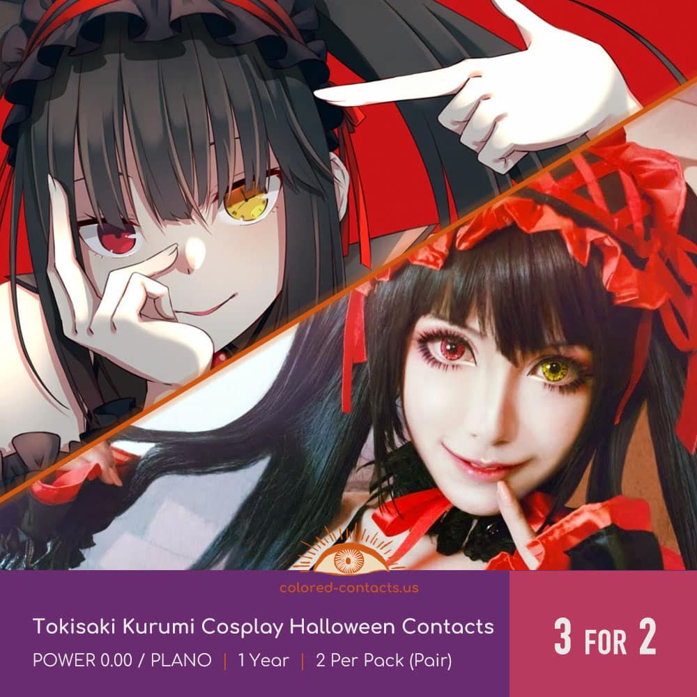 Tokisaki Kurumi Cosplay Contact Lenses - thumbnail 5