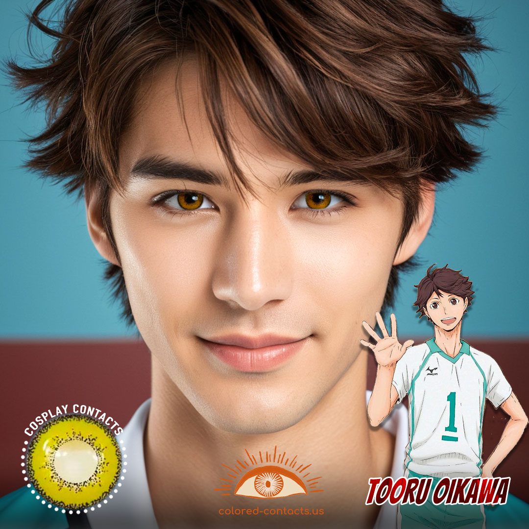 Haikyū!! Tooru Oikawa Cosplay Brown Contact Lenses - image 1