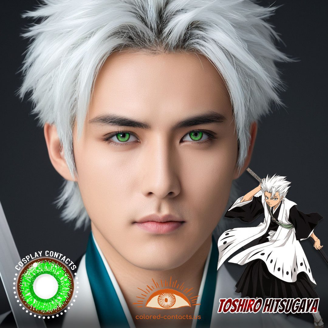 Toshiro Hitsugaya Cosplay Green Contact Lenses - image 1