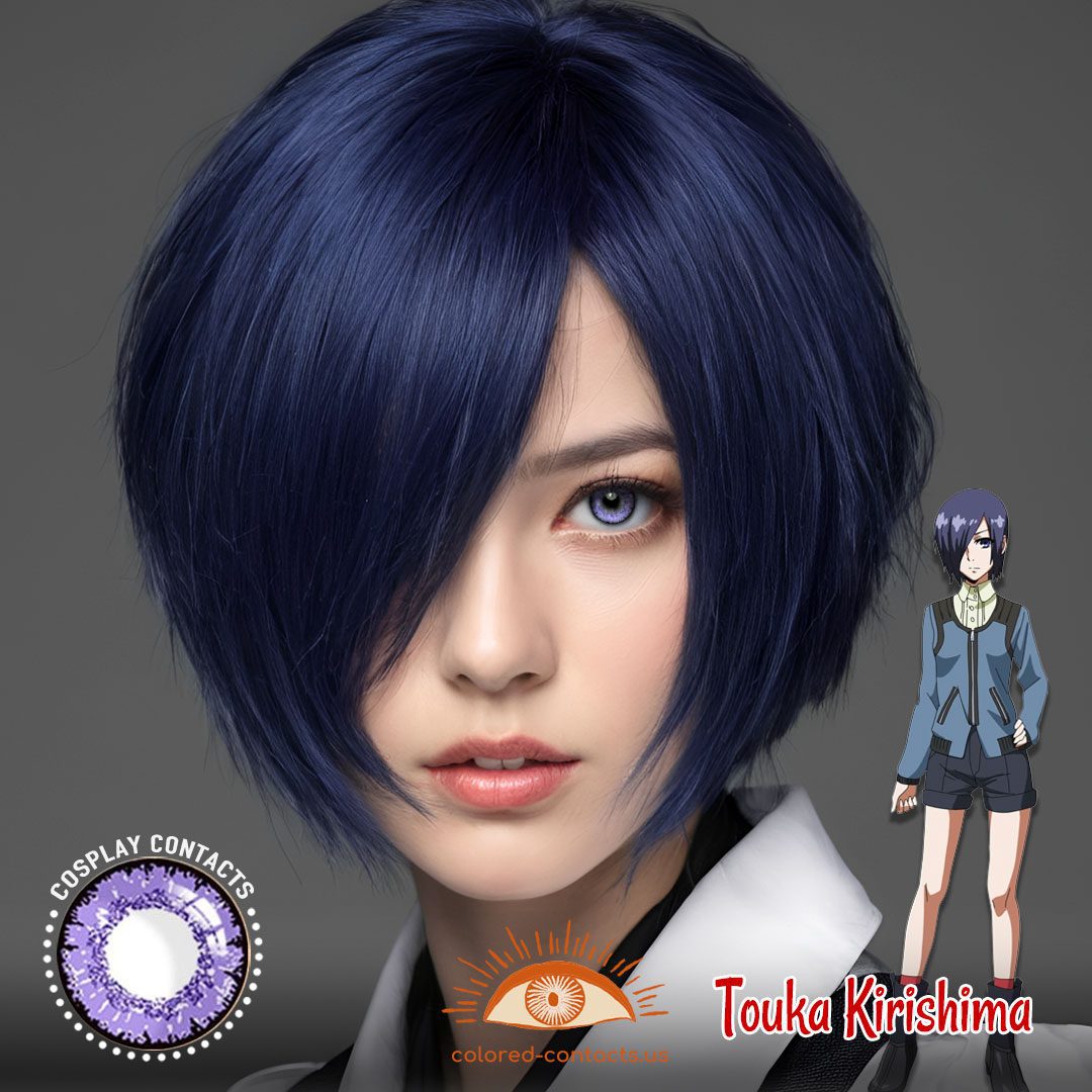 Tokyo Ghoul : Touka Kirishima Cosplay Purple Contact Lenses - image 1