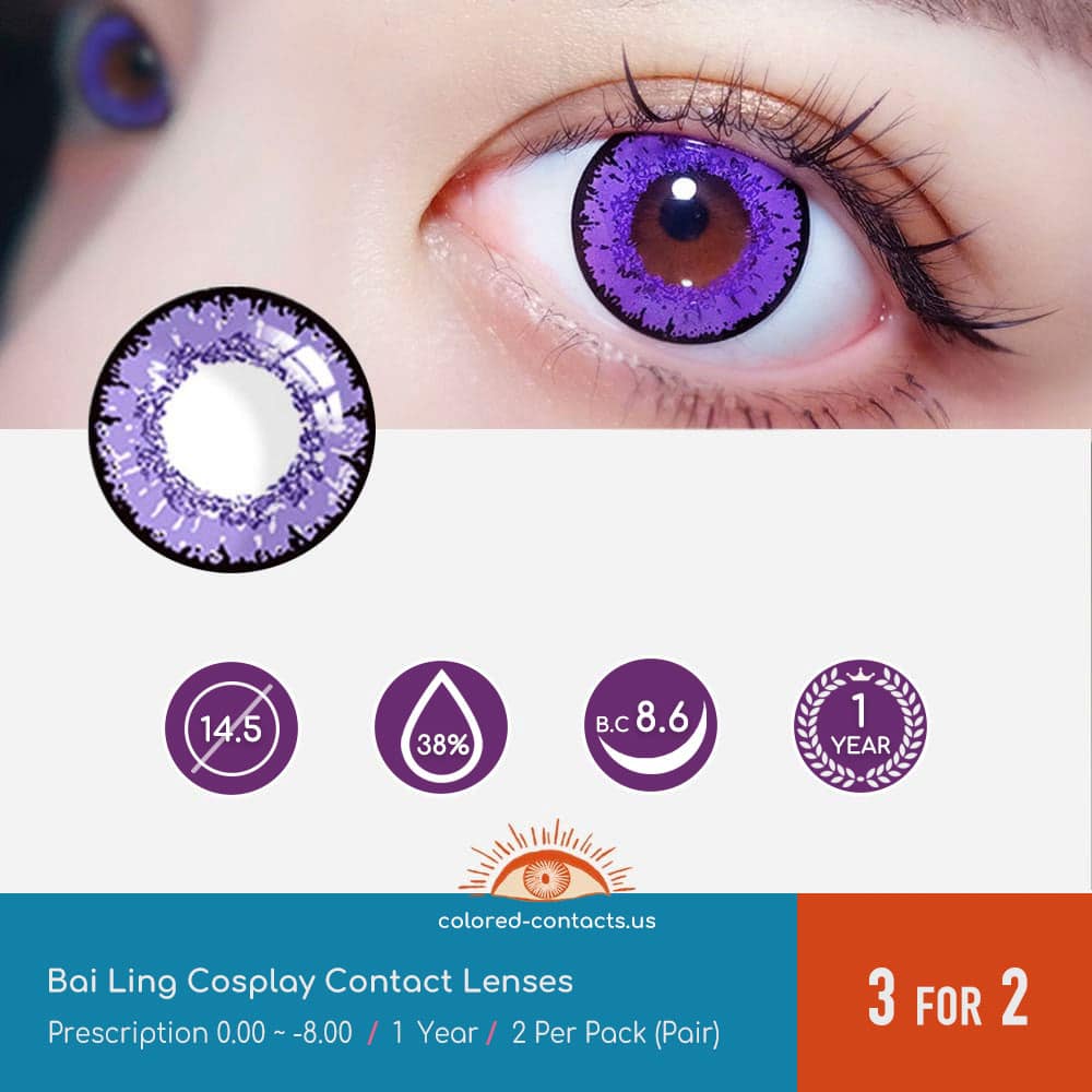 Tower of Fantasy : Bai Ling Cosplay Contact Lenses - thumbnail 3