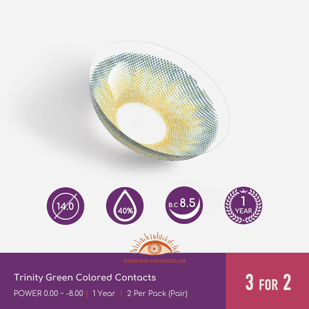 Trinity Green Colored Contacts - thumbnail 3