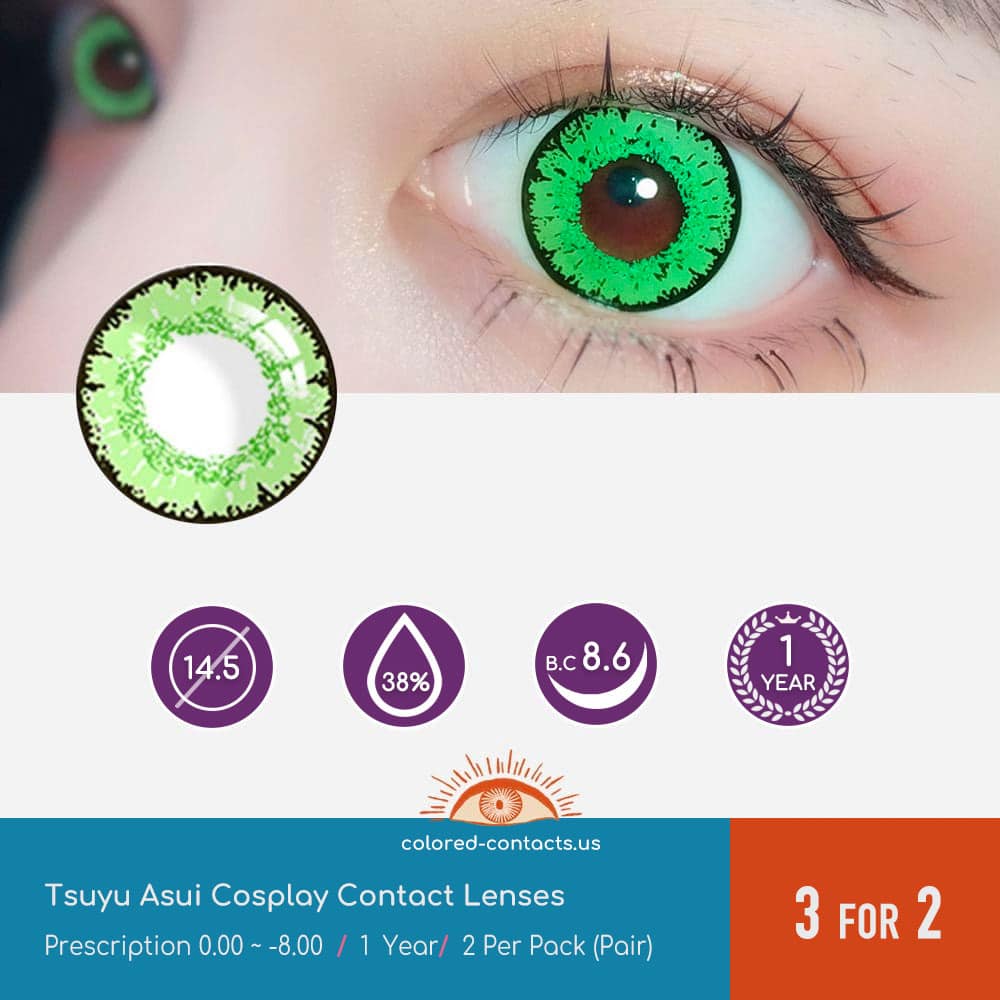 Tsuyu Asui Cosplay Contact Lenses - thumbnail 3