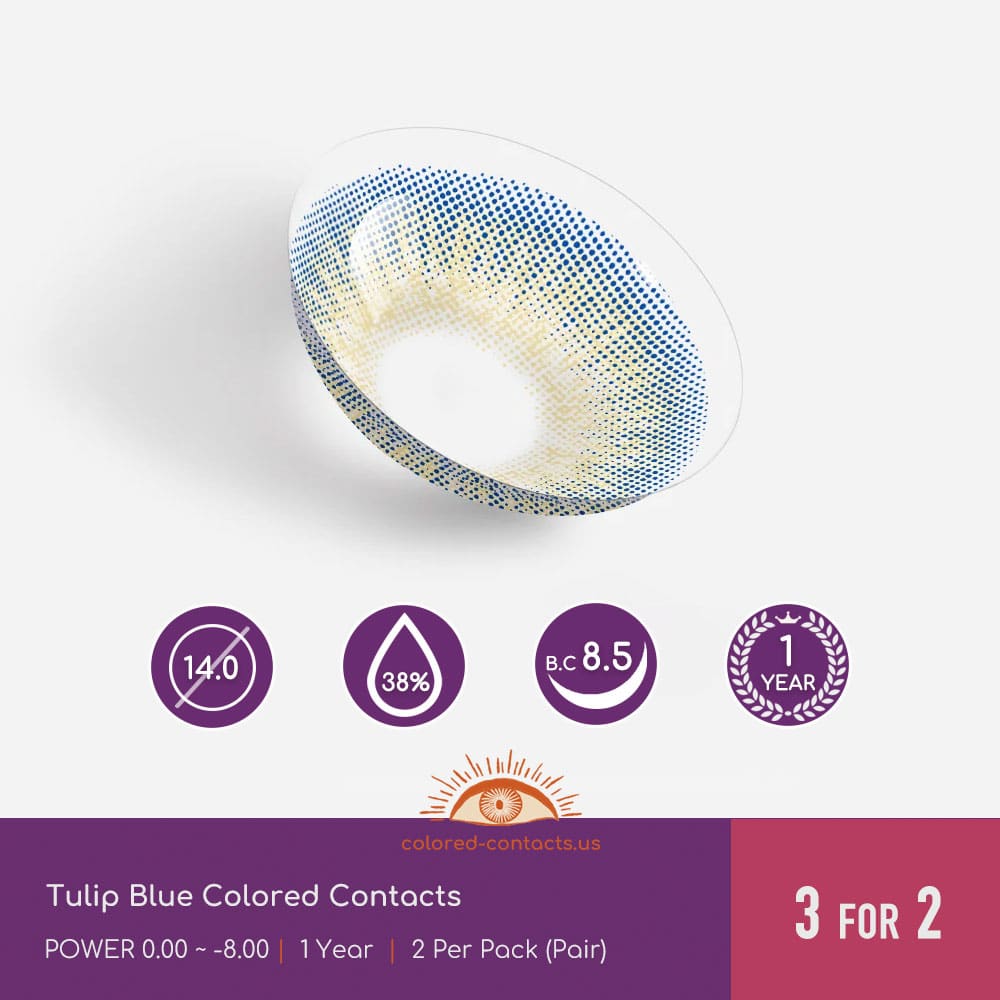 Tulip Blue Colored Contacts - thumbnail 2