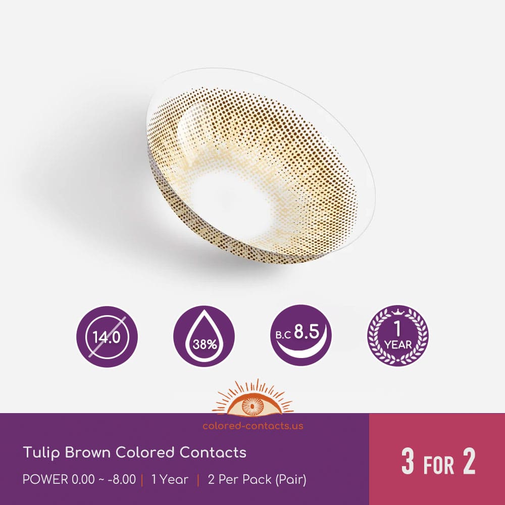 Tulip Brown Colored Contacts - thumbnail 2