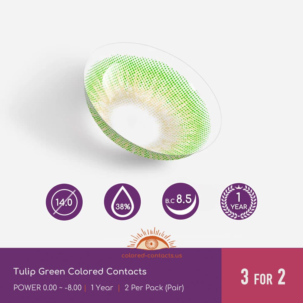 Tulip Green Colored Contacts - thumbnail 2