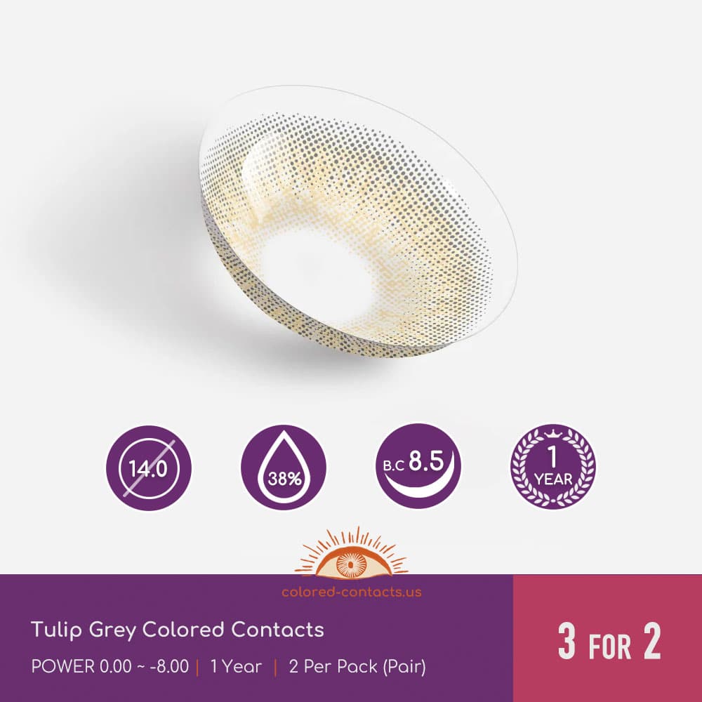 Tulip Grey Colored Contacts - thumbnail 2