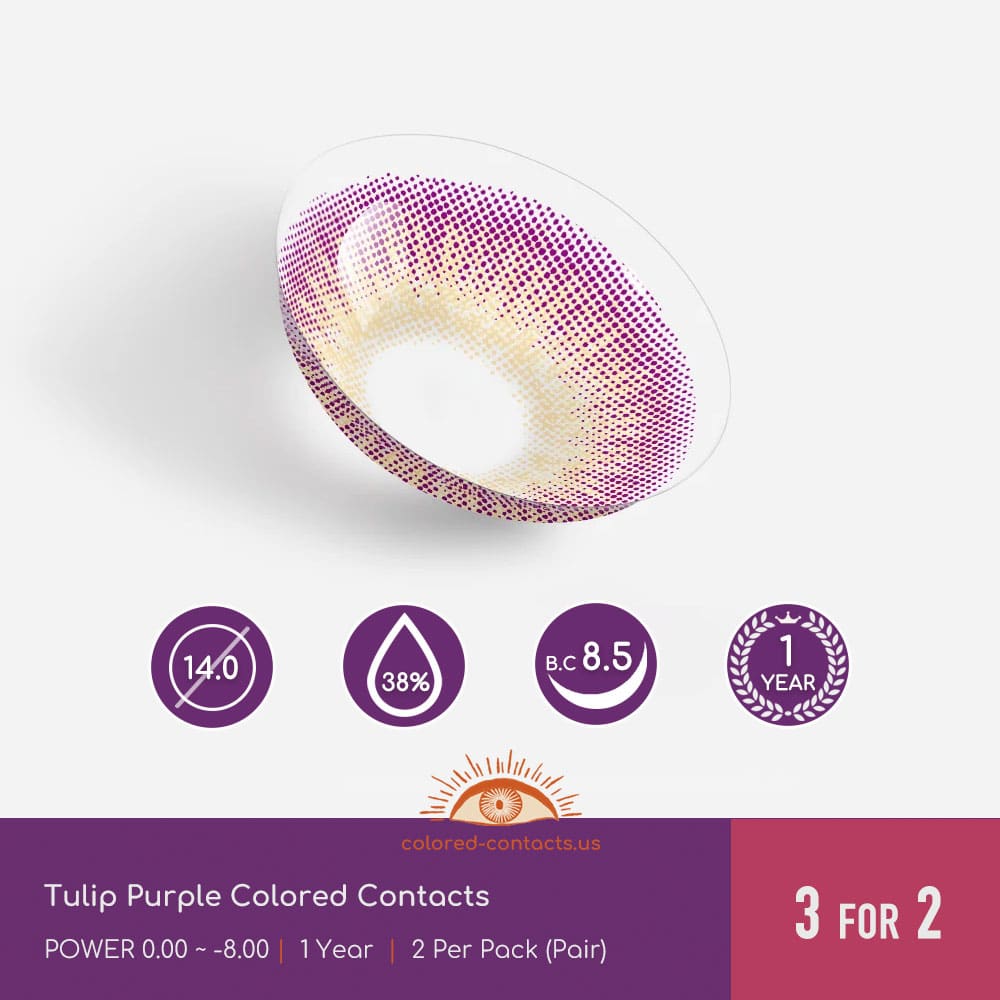 Tulip Purple Colored Contacts - thumbnail 2