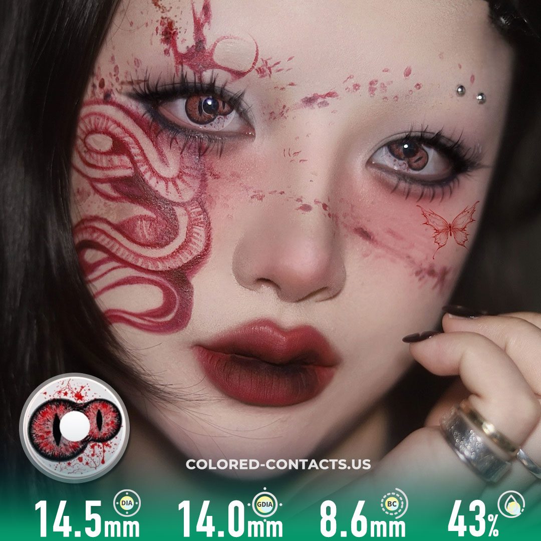 Twin Blood Pupil Contact Lenses | 4-Lens Pack - thumbnail 2
