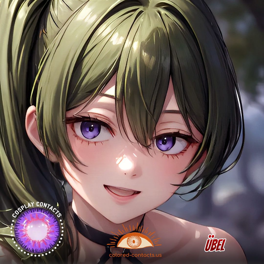Frieren : Übel Cosplay Purple Contact Lenses - image 1