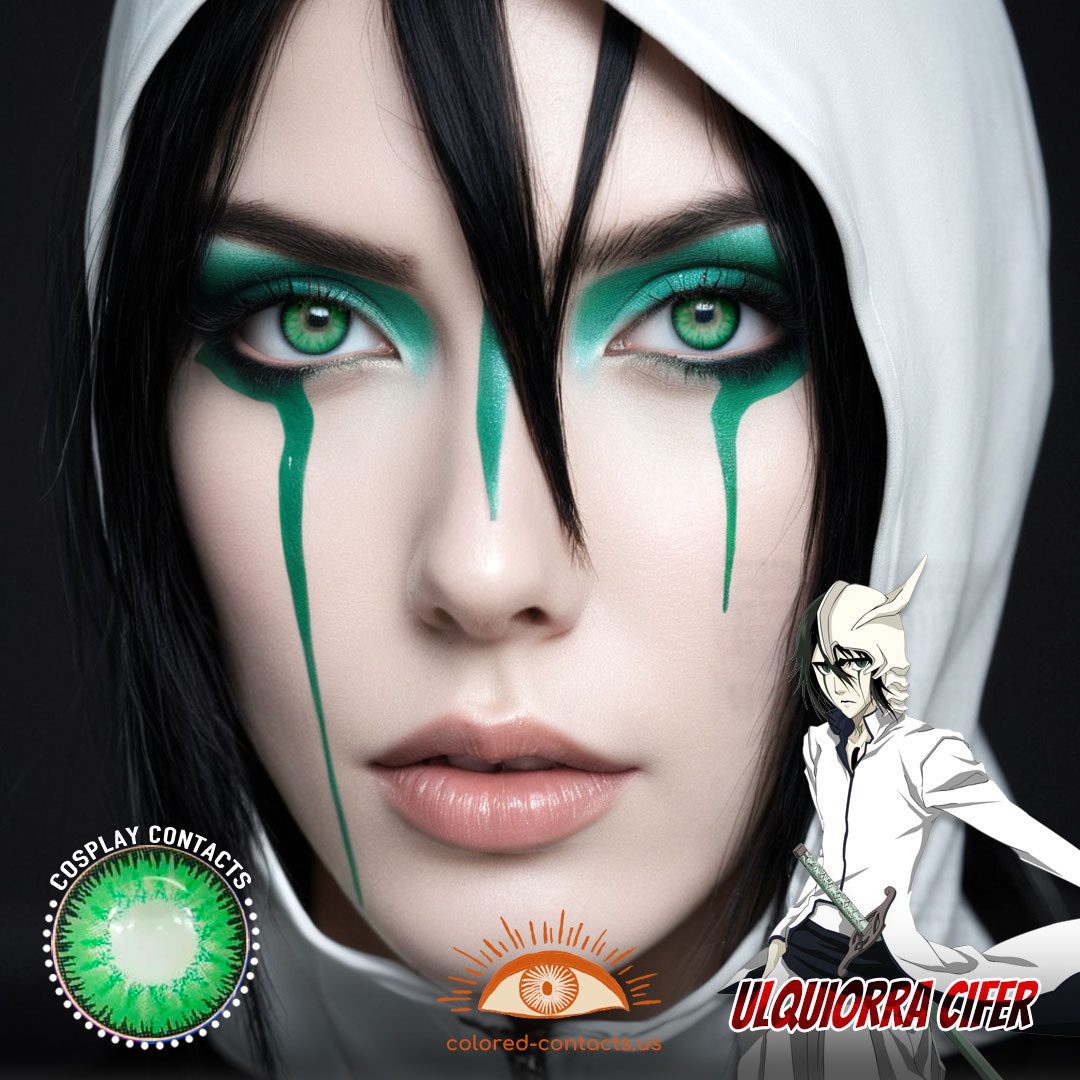 Ulquiorra Cifer Cosplay Green Contact Lenses - image 1