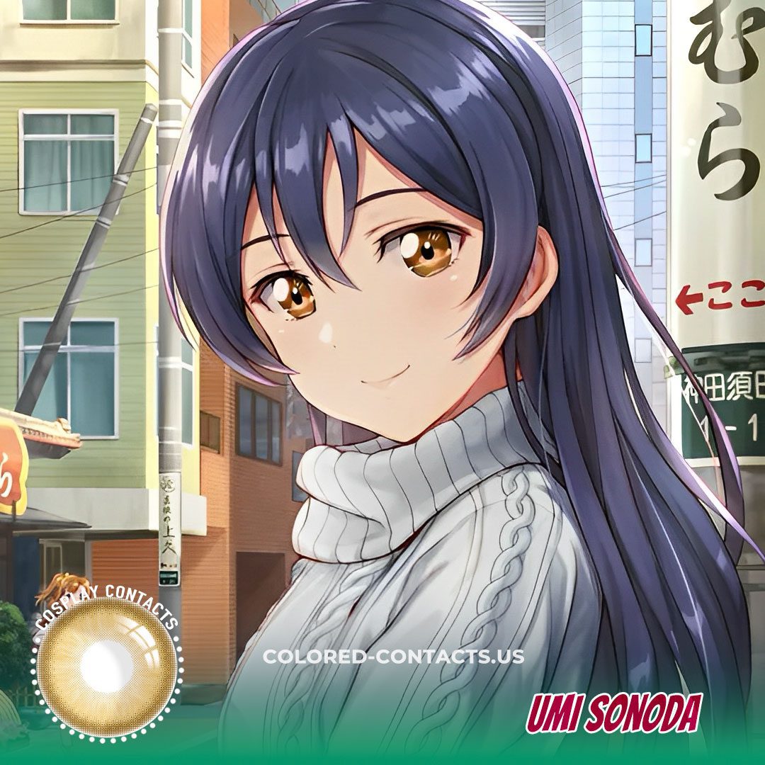 Umi Sonoda Cosplay Contact Lenses – Brown Contacts - image 1