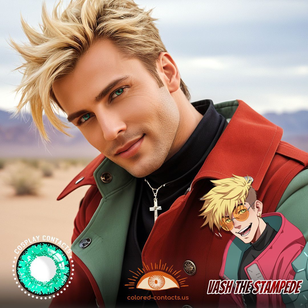 TRIGUN: Vash the Stampede Cosplay Opal Green Contact Lenses - image 1