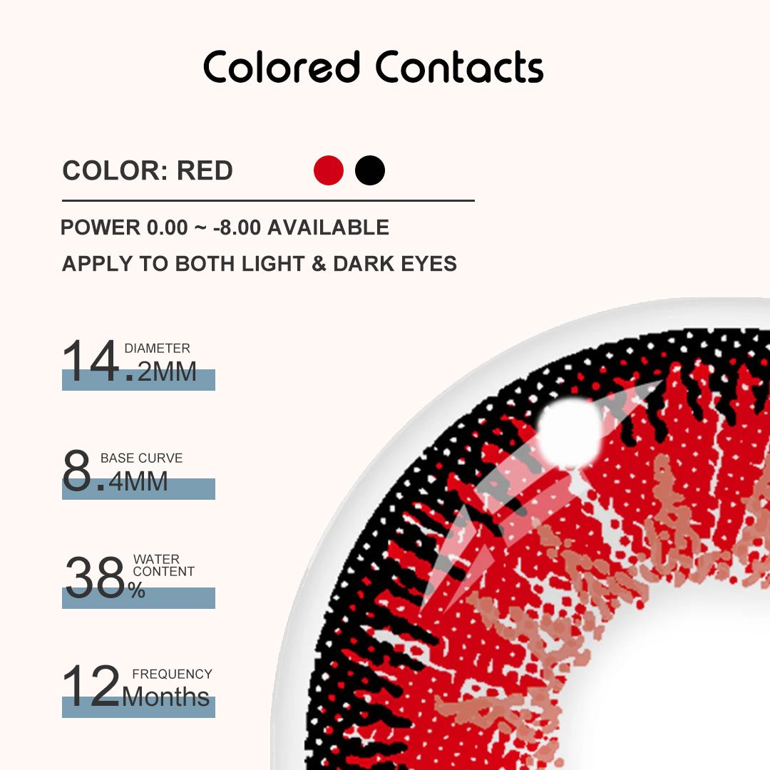 A Certain Magical Index: Accelerator Cosplay Red Contact Lenses - thumbnail 4