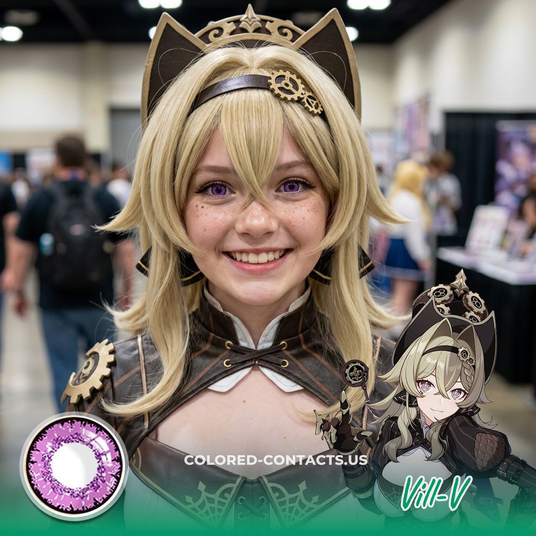 Honkai Impact 3rd: Vill-V Cosplay Purple Contact Lenses - image 1