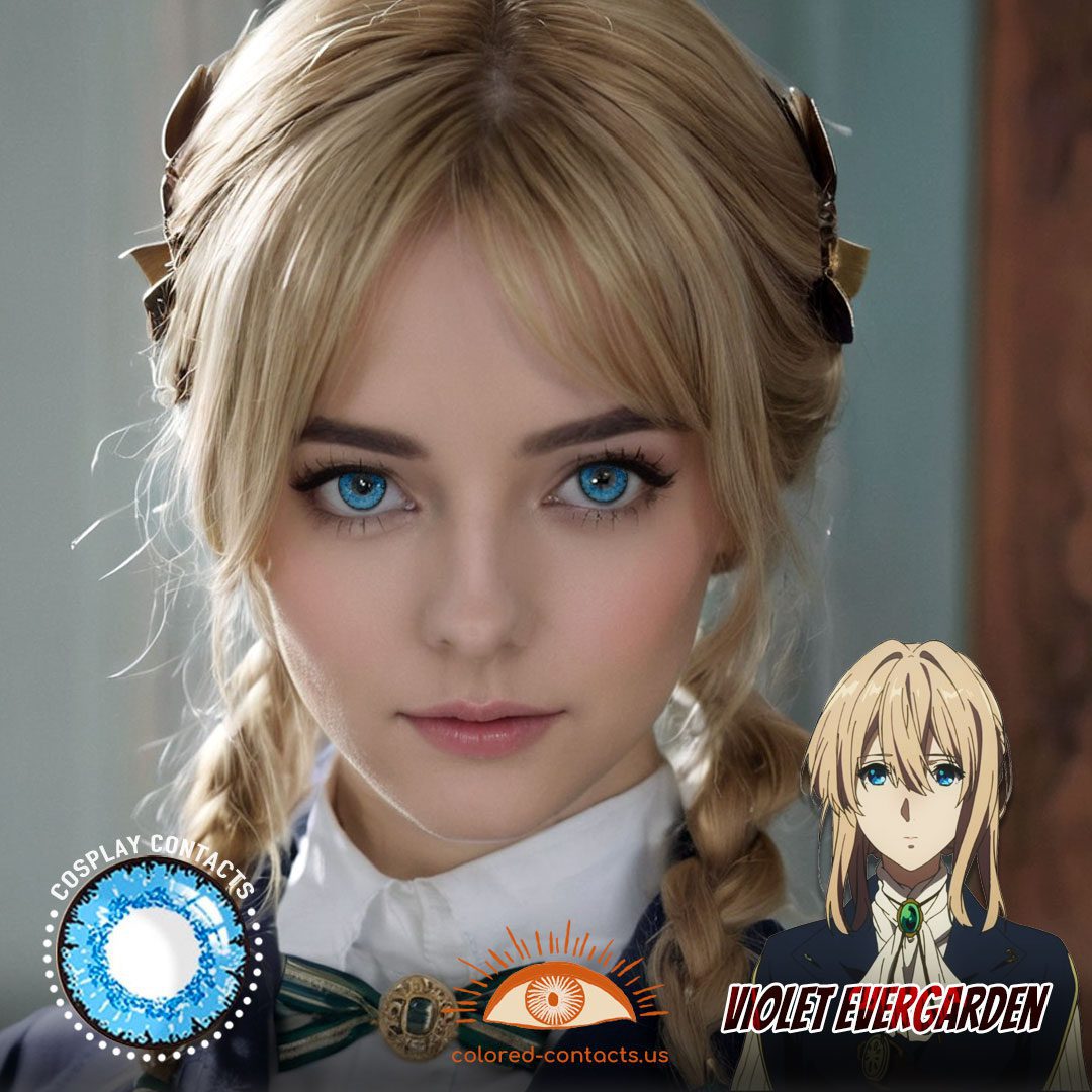 Violet Evergarden Cosplay Blue Contact Lenses - image 1