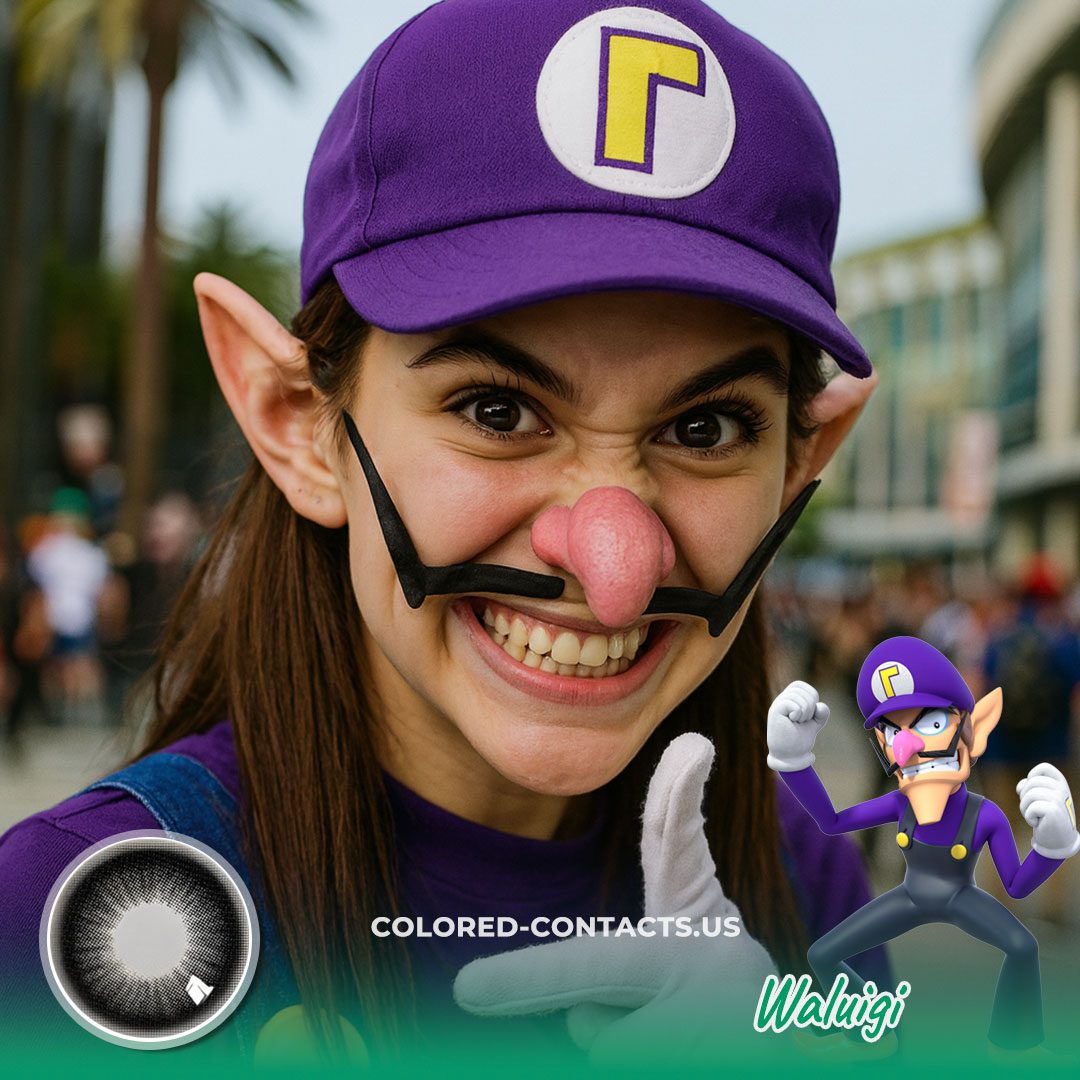 Waluigi Cosplay Contact Lenses - image 1