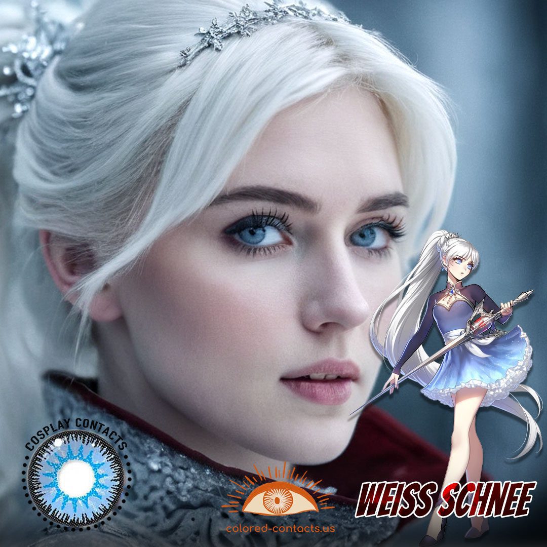 RWBY: Weiss Schnee Cosplay Blue Contact Lenses - image 1