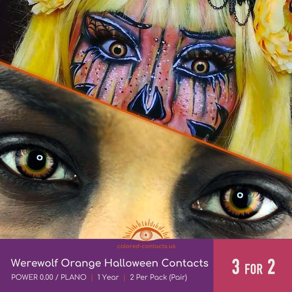 Werewolf Orange Halloween Contacts - thumbnail 3