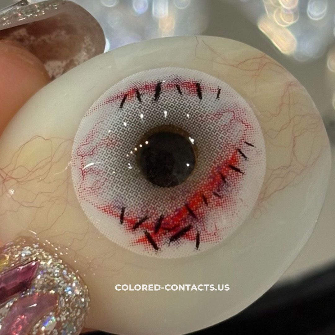 White Baseball Puppeteer Crazy Contact Lenses | 4-Lens Pack - thumbnail 3
