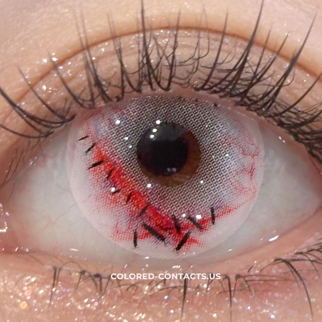 White Baseball Puppeteer Crazy Contact Lenses | 4-Lens Pack - thumbnail 2