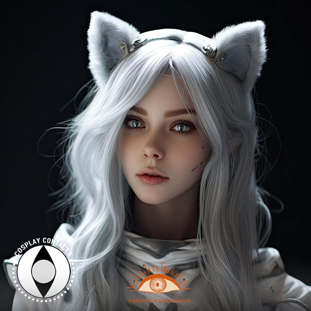 White Cat Eye Contacts - image 1