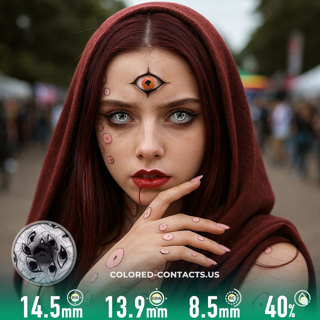 White Multi-Eye Horror Contact Lenses | 4-Lens Pack - image 1