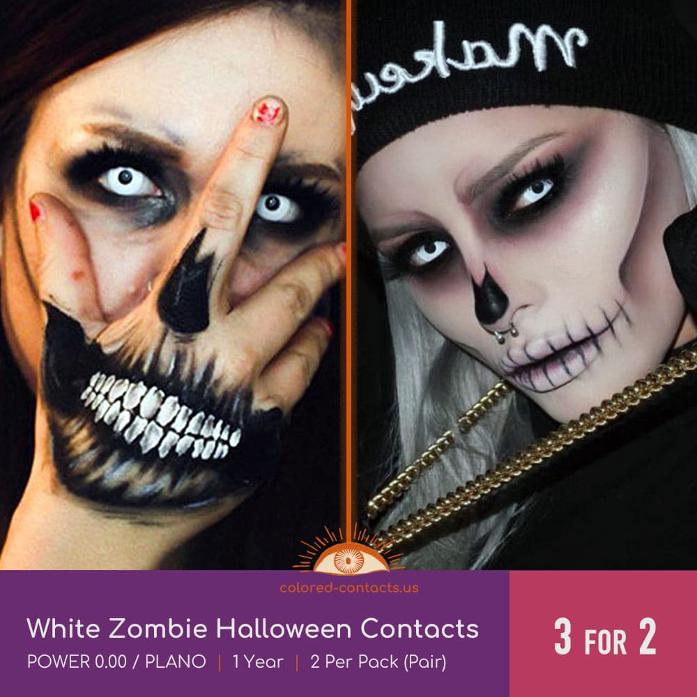White Zombie Halloween Contacts - thumbnail 2