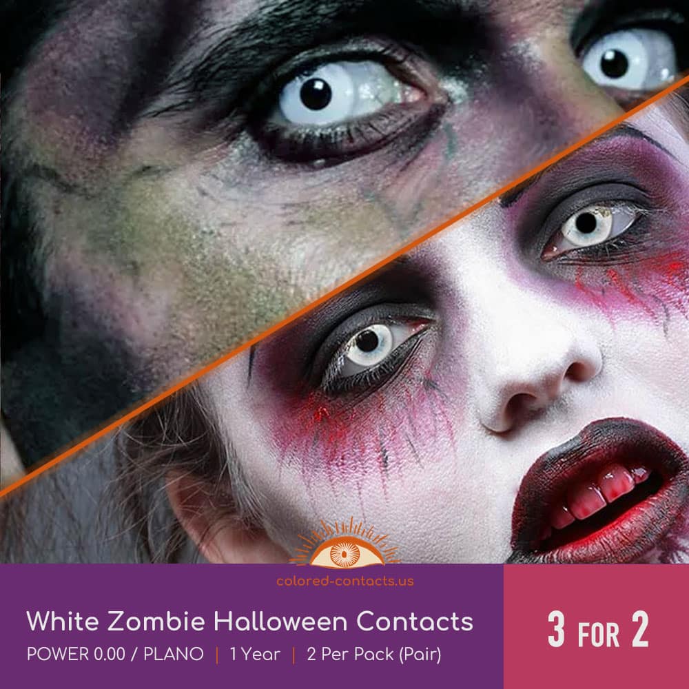 White Zombie Halloween Contacts - thumbnail 3
