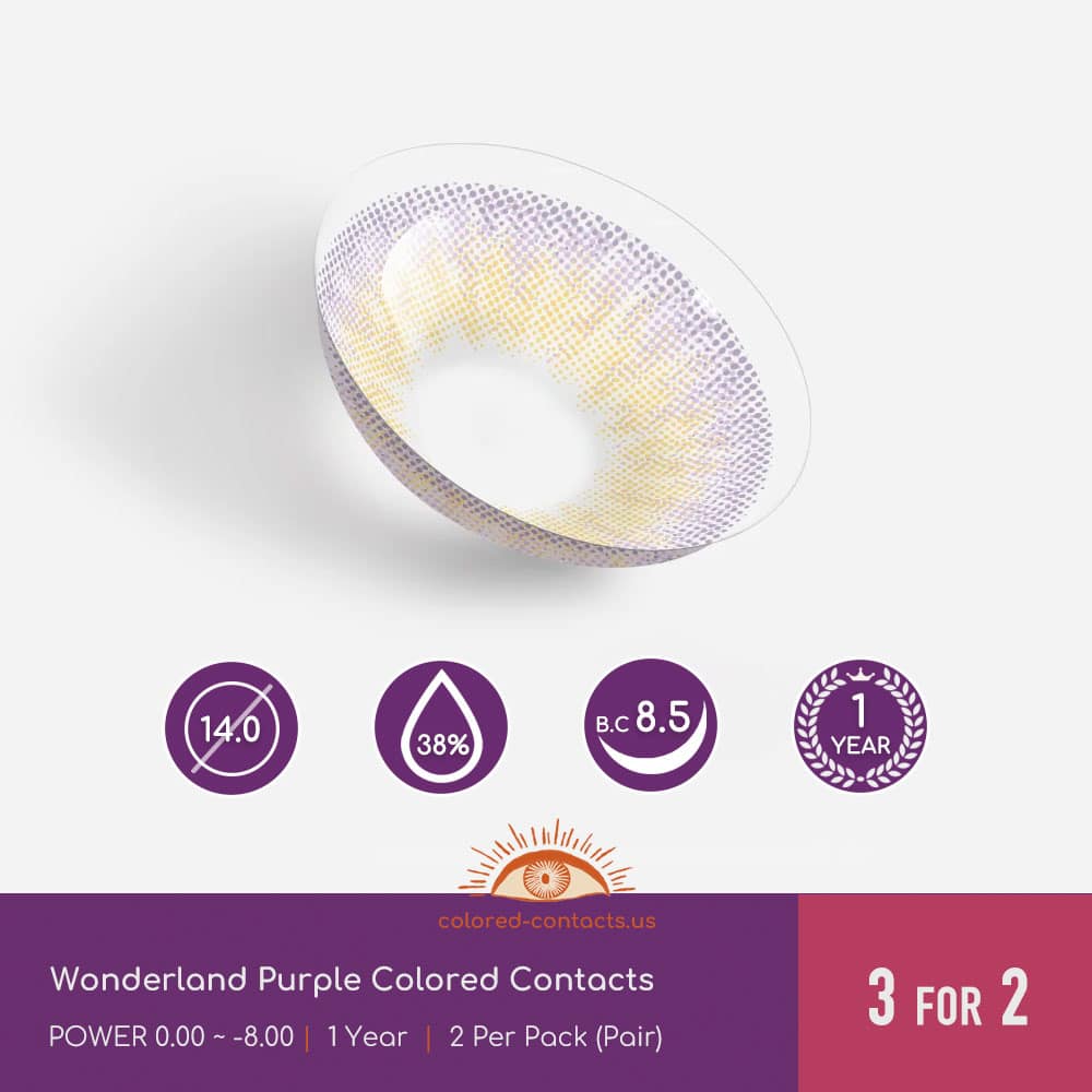 Wonderland Purple Colored Contacts - thumbnail 2
