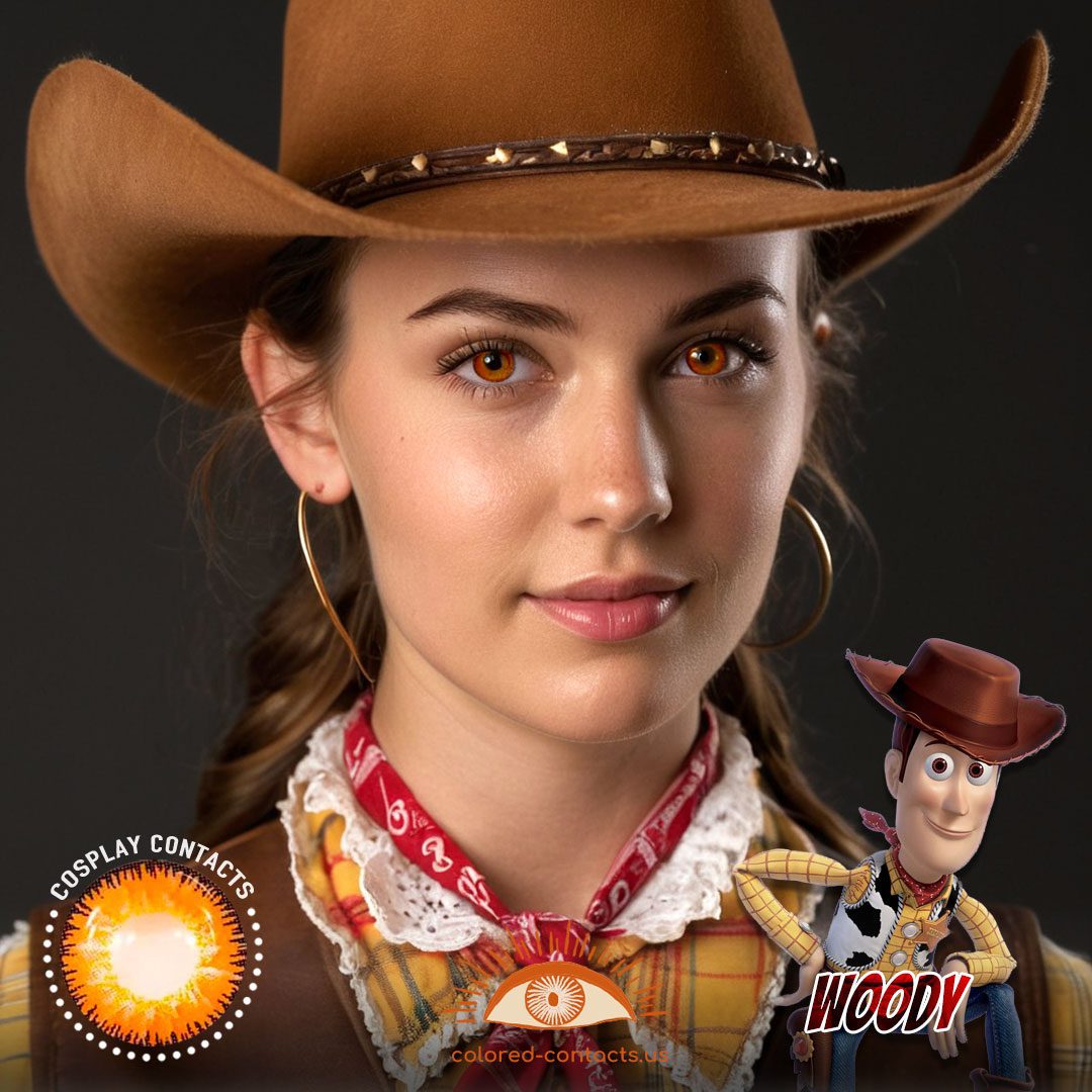 Toy Story: Woody Cosplay Brown Contact Lenses - image 1
