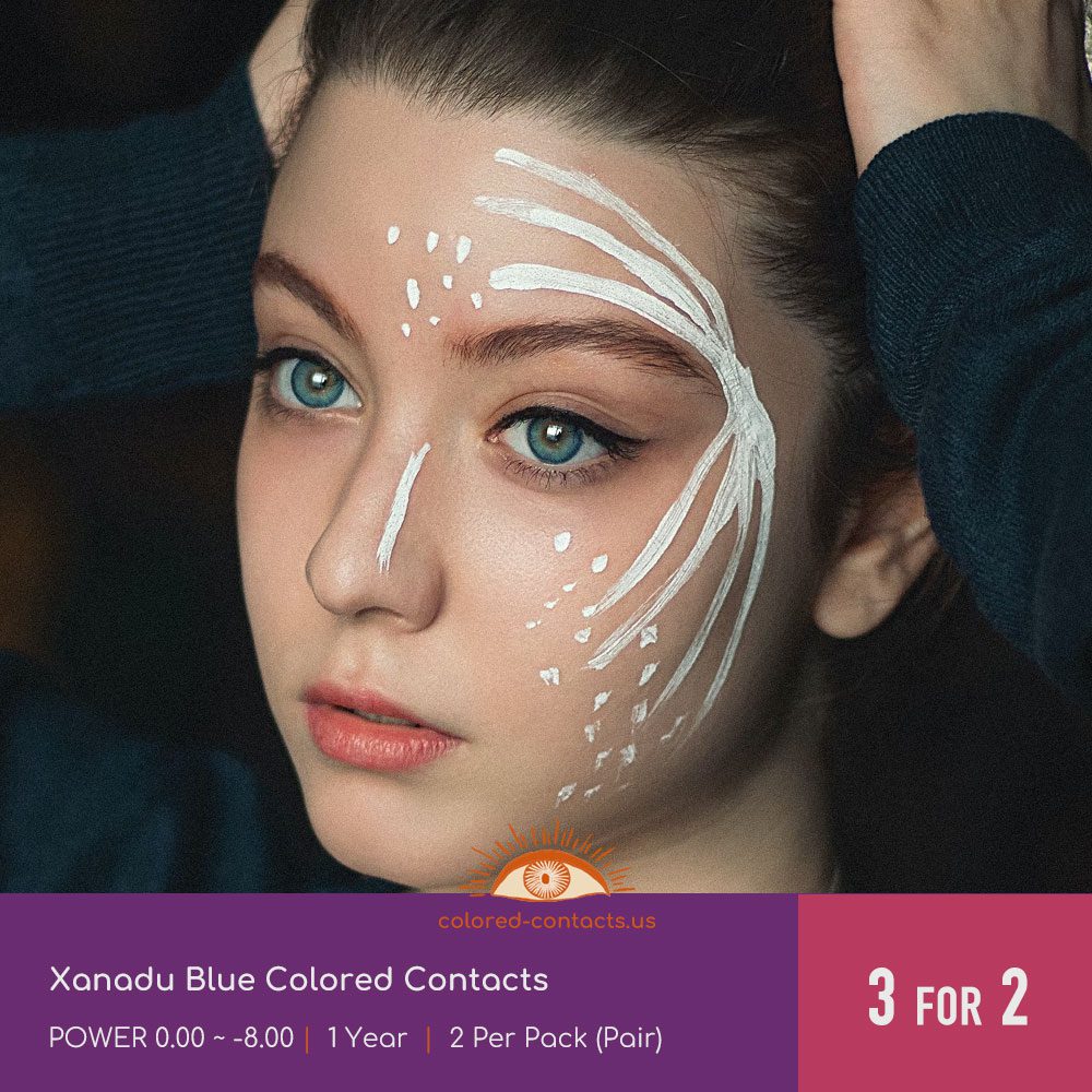 Xanadu Blue Colored Contacts - thumbnail 2
