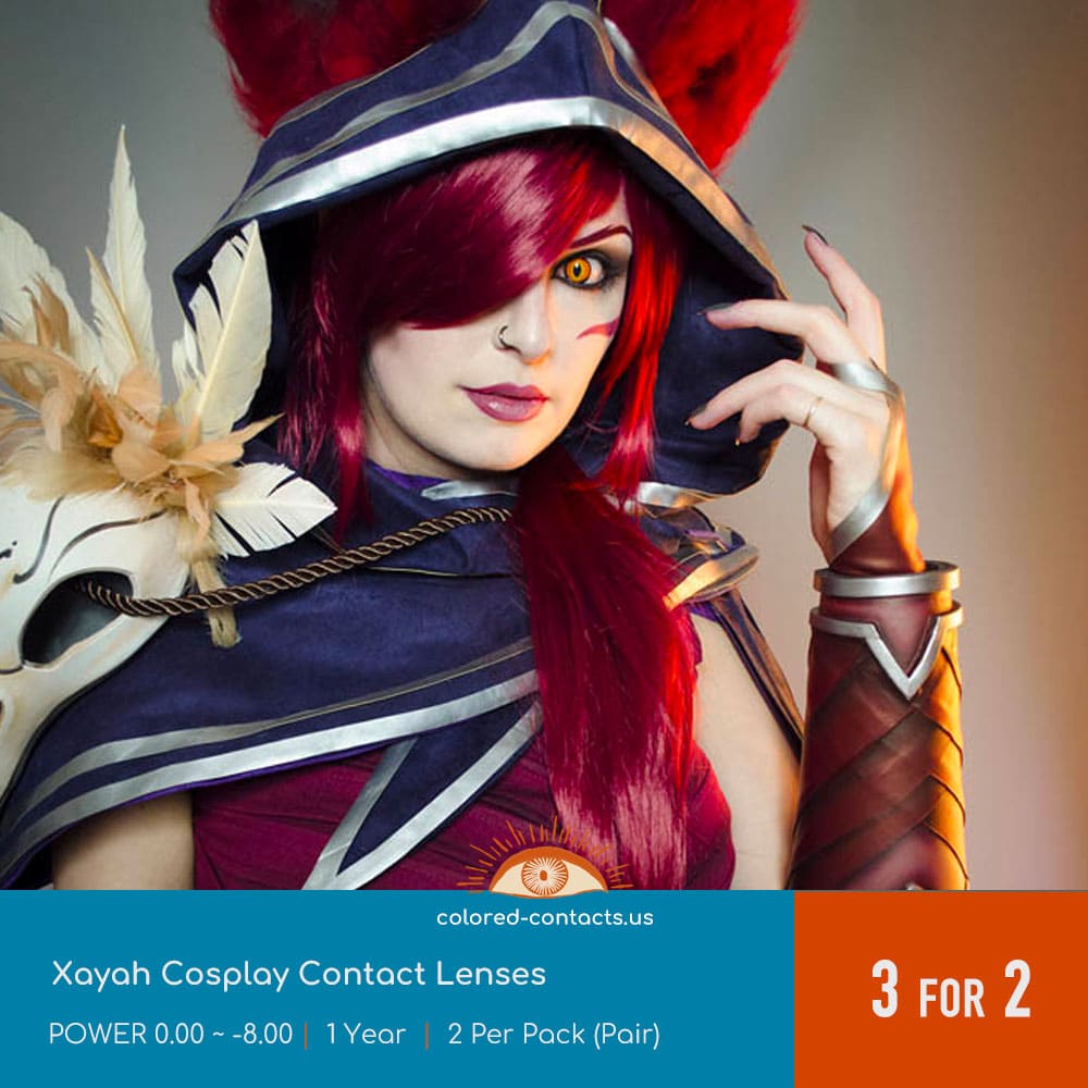 Xayah Cosplay Contact Lenses - thumbnail 3